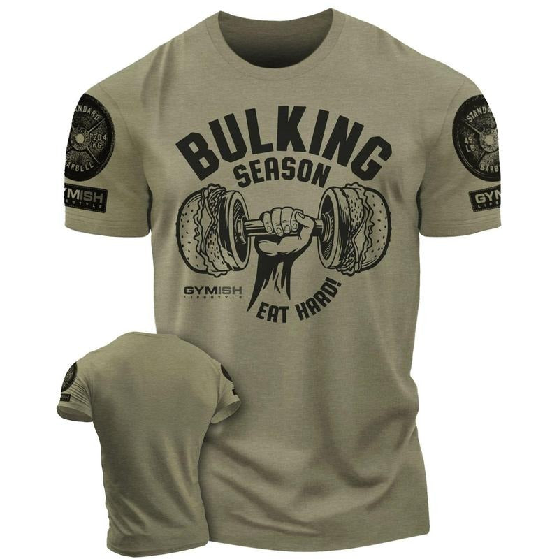 070. Bulking Season Workout Gym T-Shirt for Men