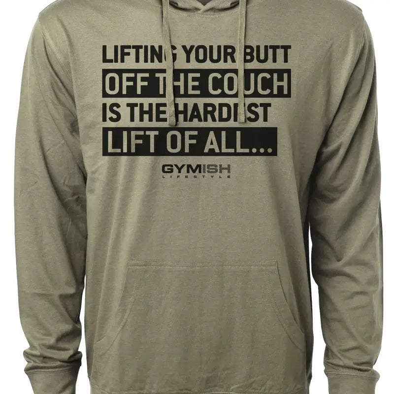 081. Hardest Lift Workout Gym Hoodie for Men Cotton Menswear