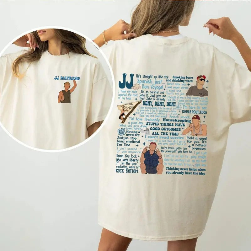 0uter Banks JJ Lines Ver2 T-Shirt Sweatshirt Hoodie, OBX P4L Shirt, Pogues Shirt