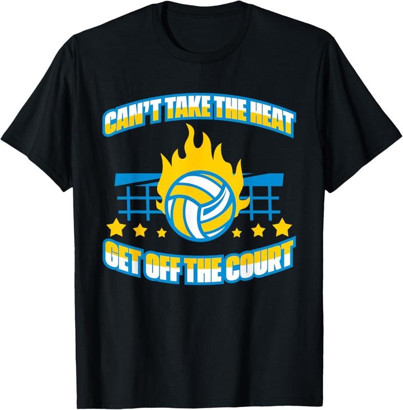 100% Cotton Funny Volleyball Player - Can't Take The Heat T-Shirt Hoodie, Sweatshirt | InkThreadWorks.com