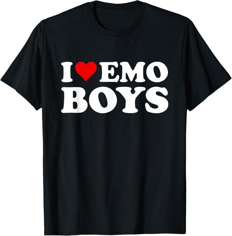 100% Cotton I Love Emo Boys T-Shirt