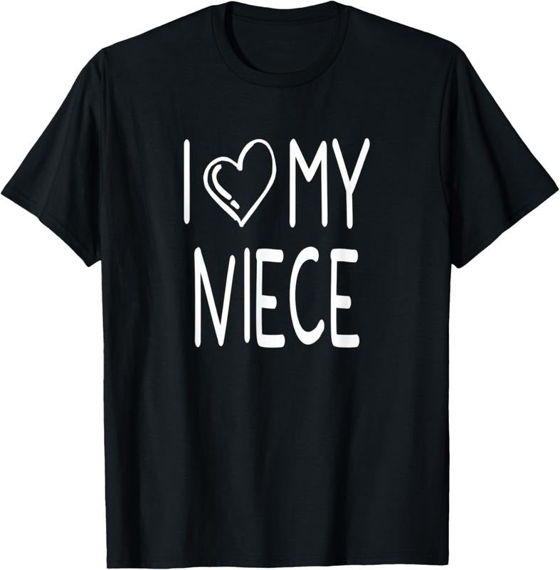 100% Cotton I Love My Niece Shirt - Fun Family Love T-Shirt