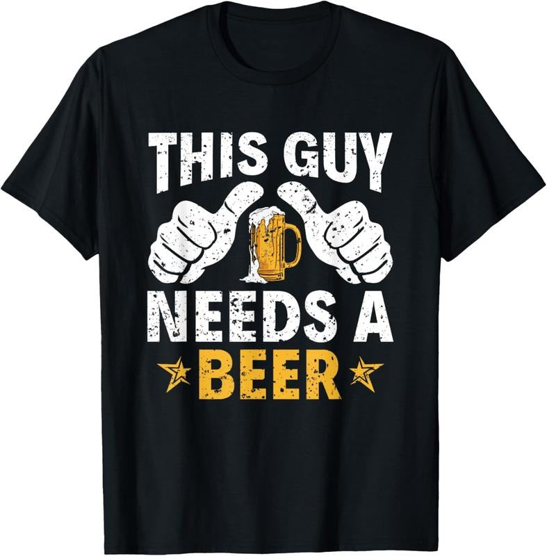 100% Cotton This Type Needs a Beer Funny Beer Drinker T-Shirt