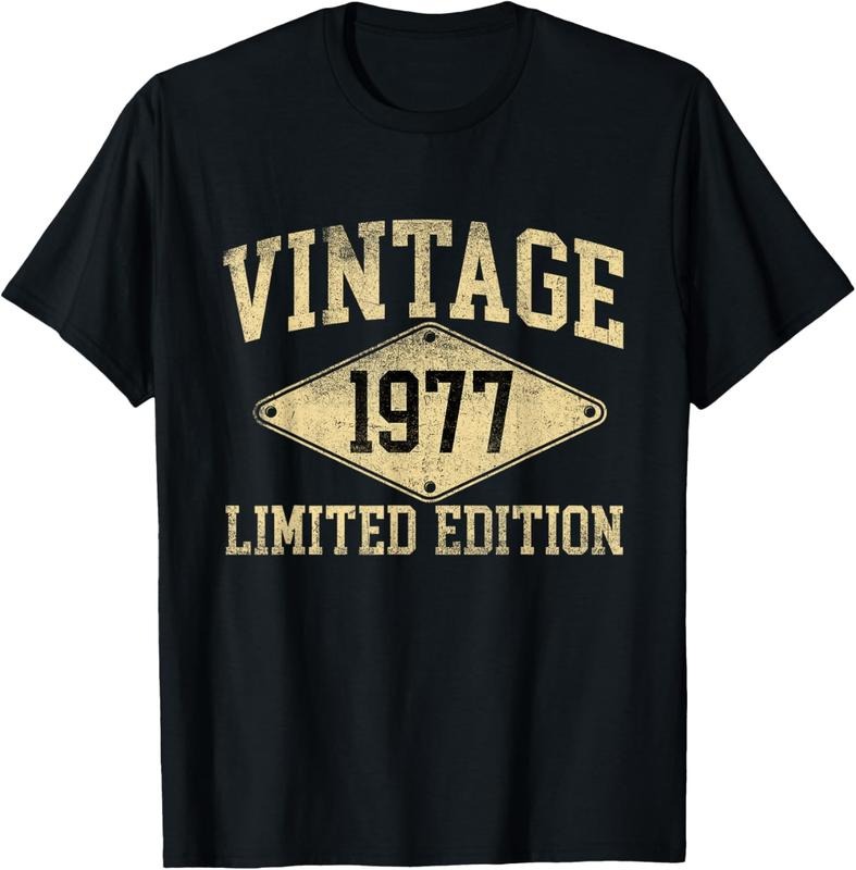 100% Cotton Vintage 1977 Limited Edition Year Of Birth Birthday T-Shirt