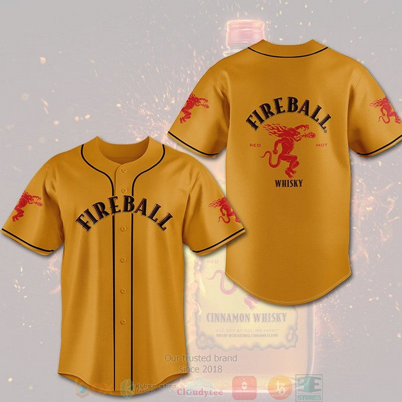 Fireball Cinnamon Whisky Baseball shirt