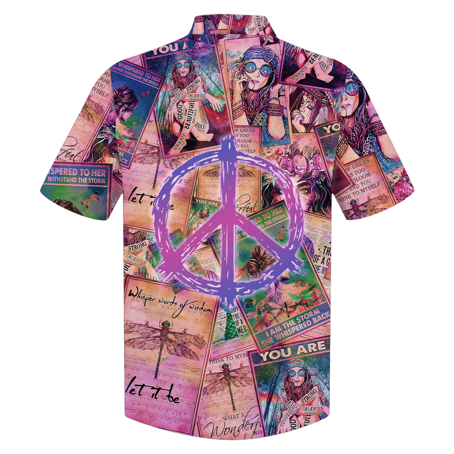 Hippie Hawaiian Shirt Retro Summer Vacation Style HBL-HP-14
