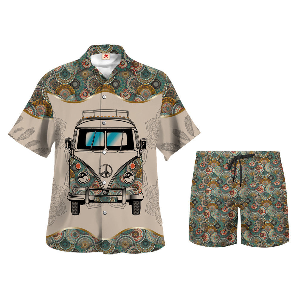 Hippie Hawaiian Shirt Retro Summer Vacation Party Style HBL-HP-60