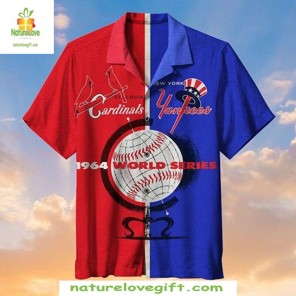 NY Yankees vs Cardinals 1964 World Series Hawaiian Shirt MLB Baseball Apparel