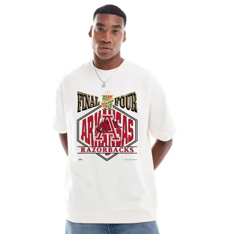 1994 NCAA Final Four Arkansas Championship T-Shirt - Men's Classic Fit Cotton Graphic T-shirt - Menswear