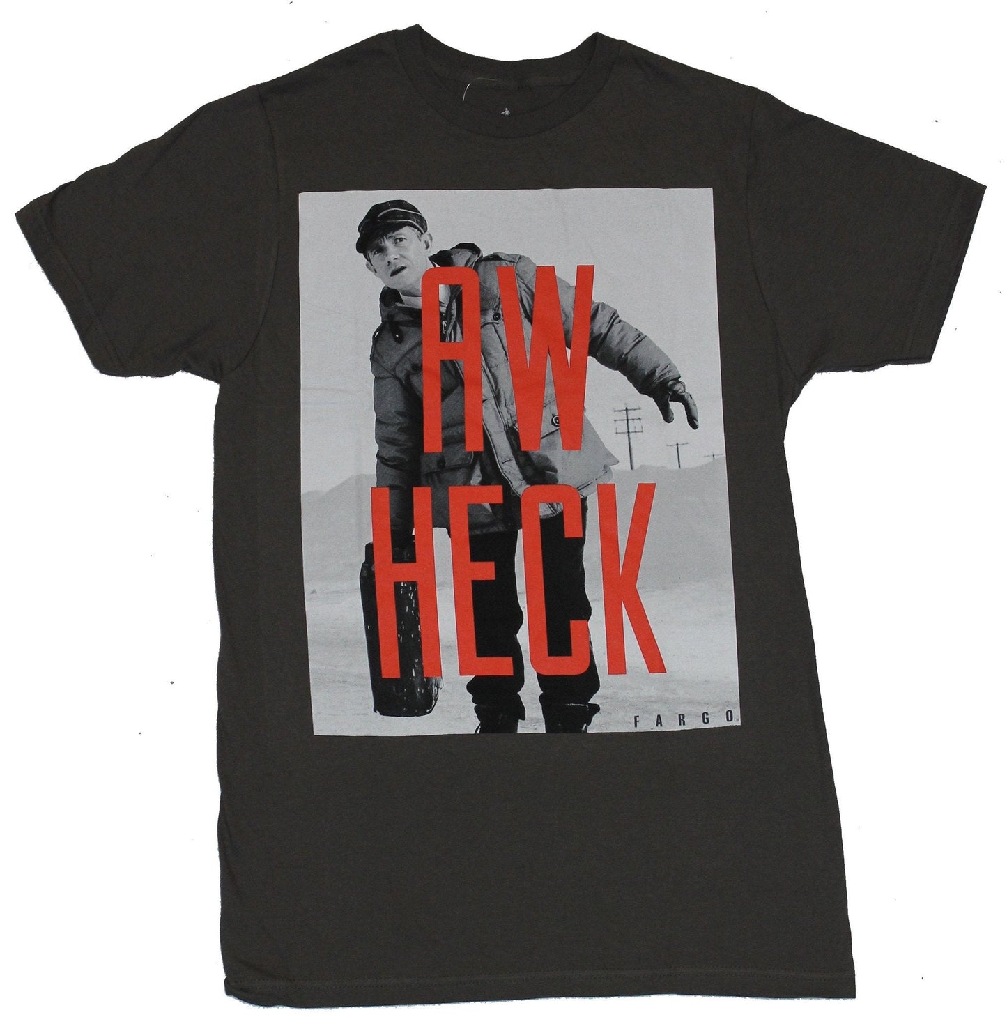 Fargo (TV Show) Mens T-Shirt - Aw Heck Over Photo of Lester Nygaard