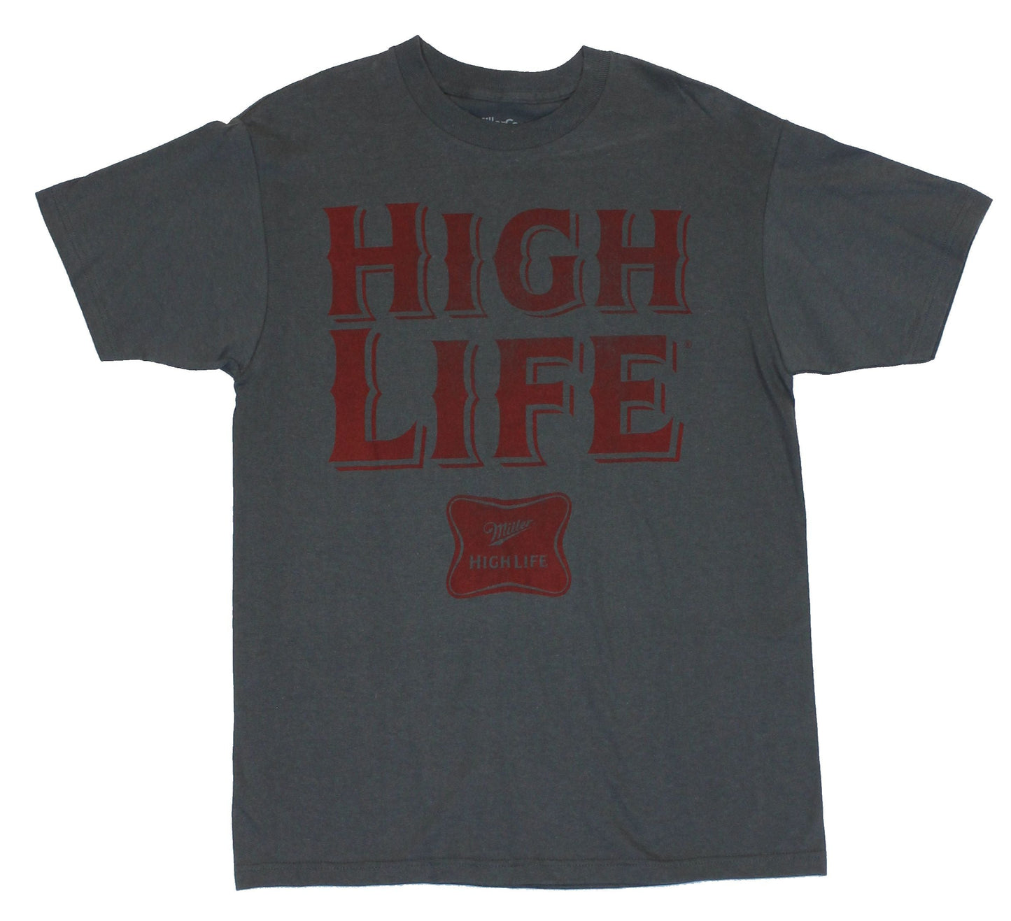 Miller Mens T-Shirt - Red Distressed High Life Graphic