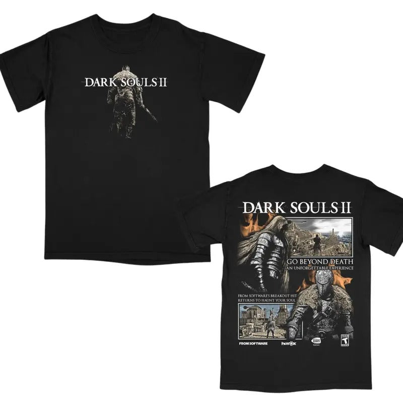 2-sides Vintage Dark Souls II shirt, Made Using 100% Us Cotton, Design & Printed In The USA Menswear T-Shirt graphic tee
