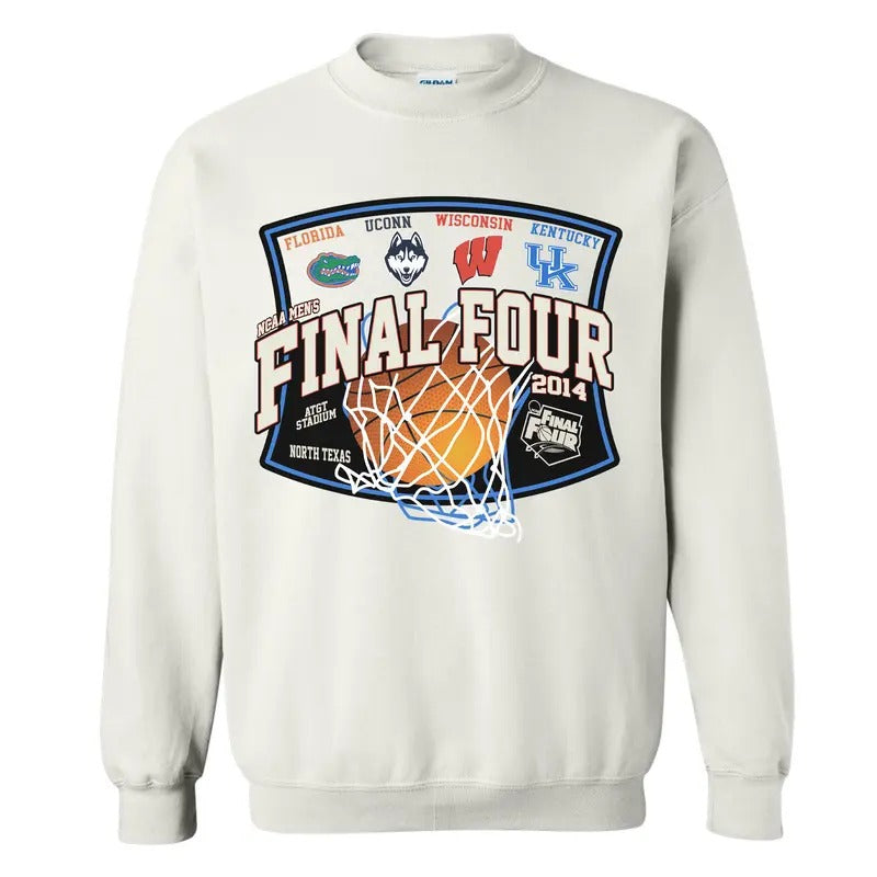 2014 NCAA Final Four Sweatshirt, Vintage College Sports Shirt, College Merch, Comfy Streetwear, Menswear Apparel