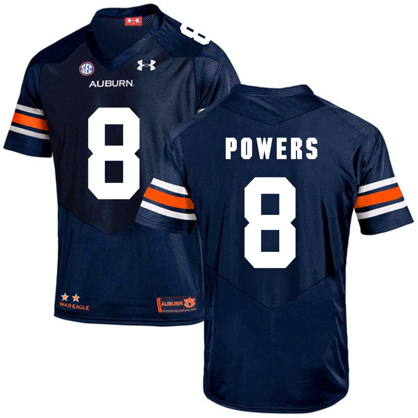 2017 Auburn Tigers Under Armour POWERS 8 Navy
