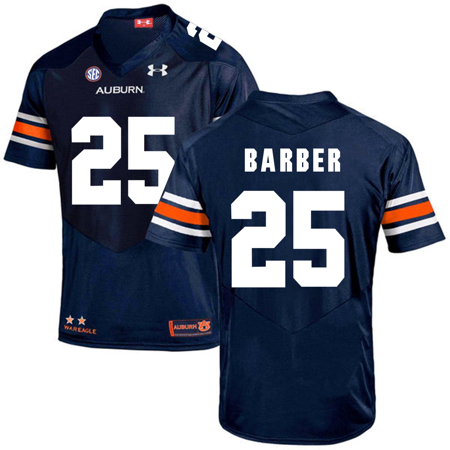 2017 Auburn Tigers Under Armour Peyton Barber 25 Navy