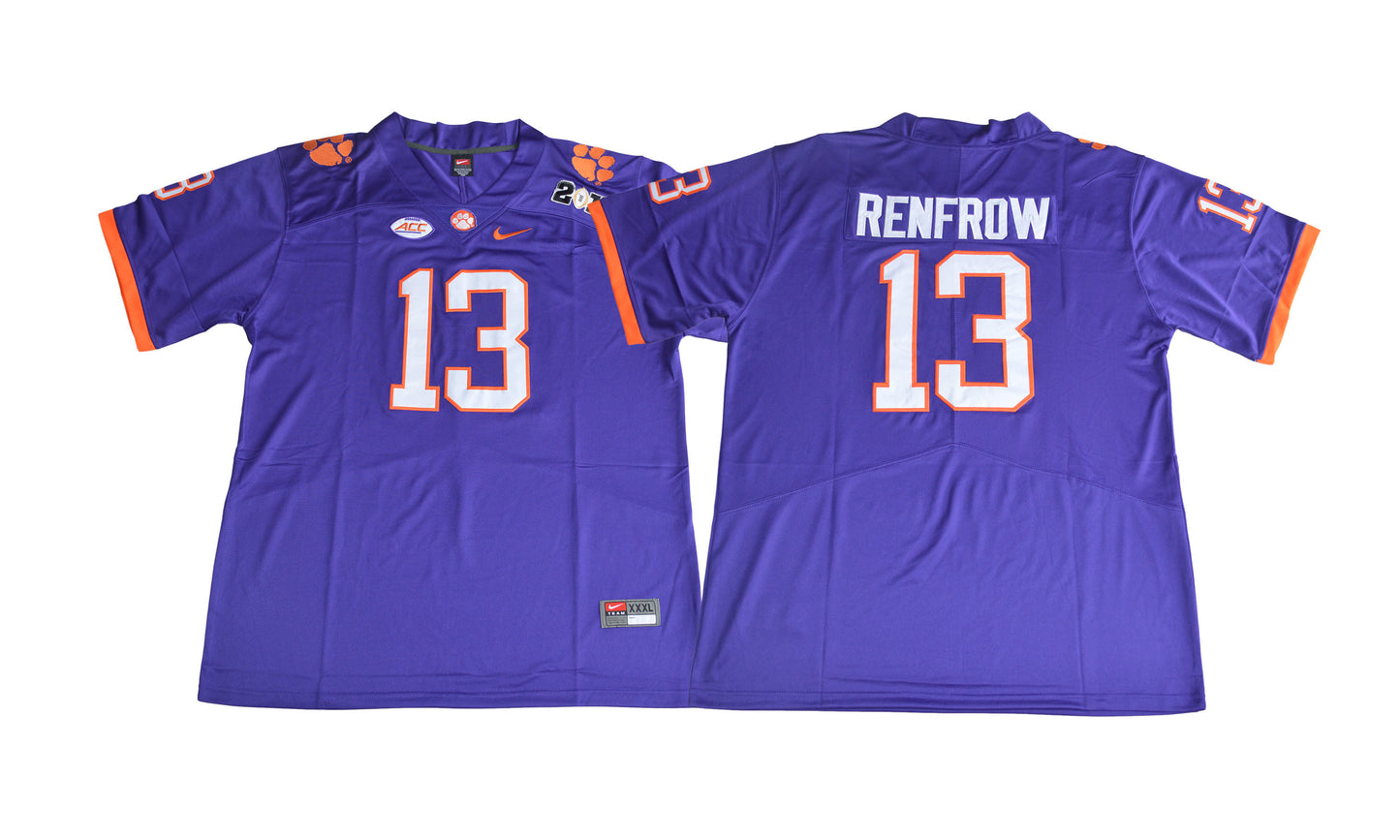 2017 Clemson Tigers 13 Purple