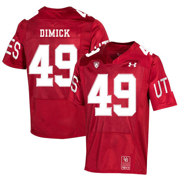2019 NCAA Football Utah Utes 150th anniversary #49 Hunter Dimick
