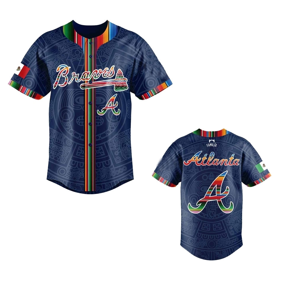 2025 Atlanta Braves Mexican Heritage Night Baseball Jersey - Grishko.com