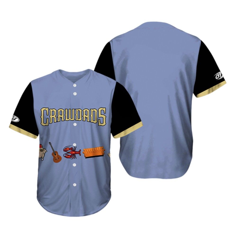 Hickory Crawdads Baseball Friends Day Night Jersey 2025 - Grishko.com