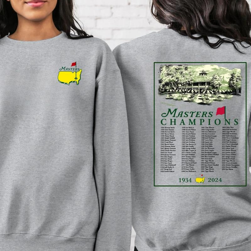 2025 Masters Tournament Augusta 91 Years 2 Sided Sweatshirt Hoodie, Golf Tournament Shirt, All season Outfit