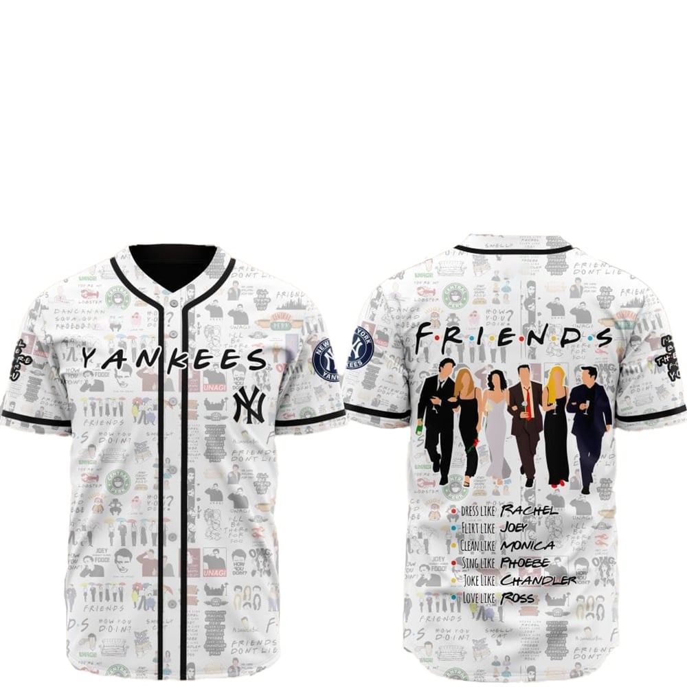 2025 New York Yankees Friends Baseball Jersey - Grishko.com