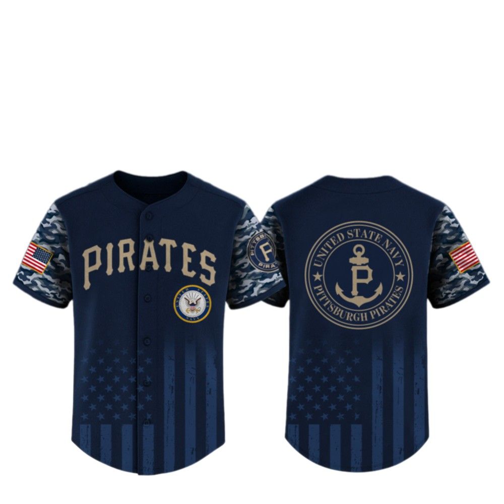 2025 Pirates United State Navy Military Appreciation Night Jersey - Grishko.com