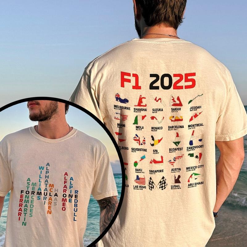 2025 Season Shirts,F 1 2025 Circuits Tshirt,F One 2025 Shirts,F Grand Prix Season Sweatshirt, Lover Tees