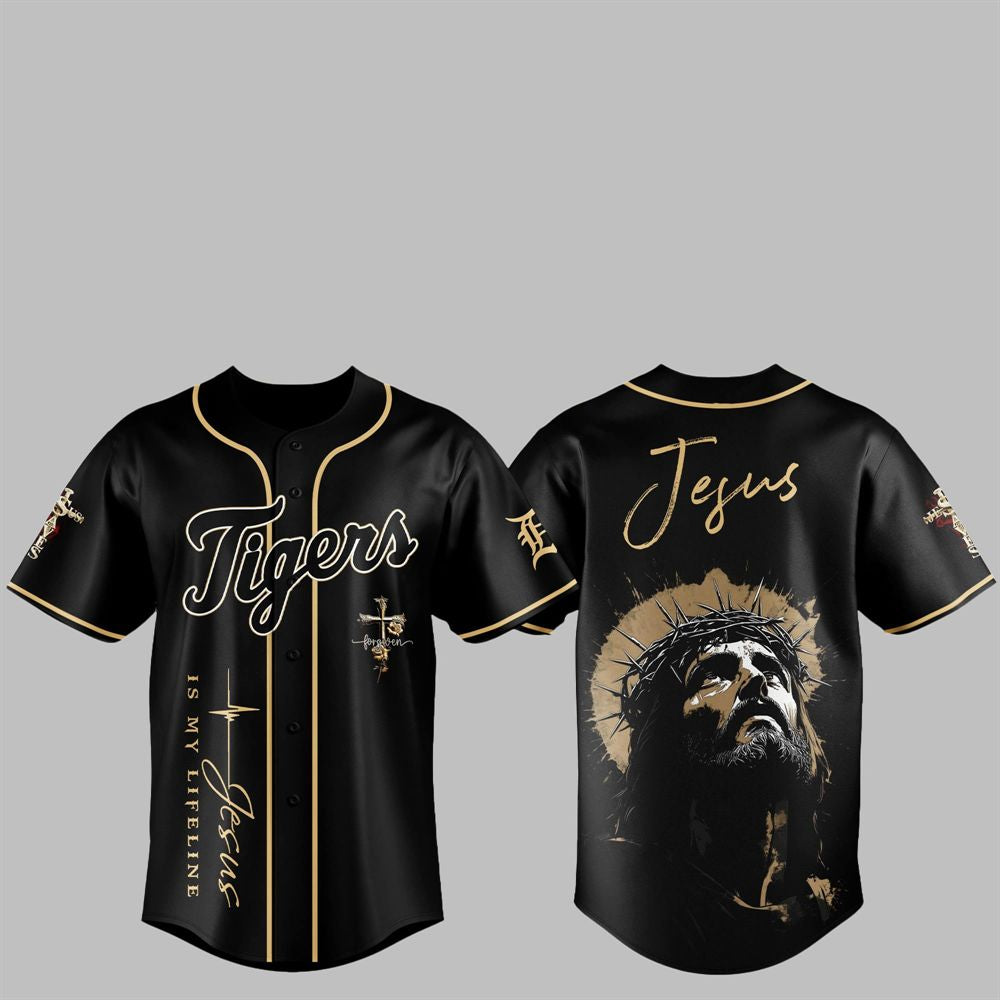 2025 Tigers Jesus Baseball Jersey - Grishko.com