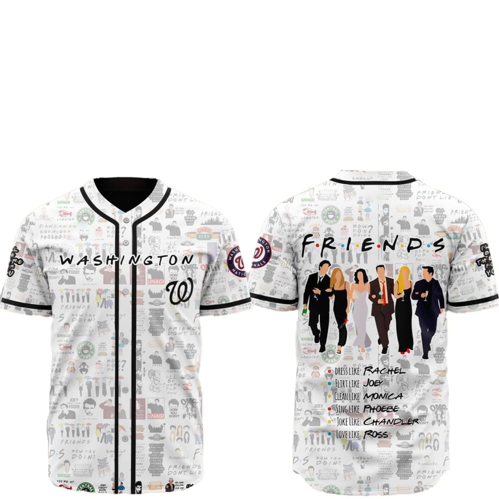 2025 Washington Nationals Friends Baseball Jersey - Grishko.com
