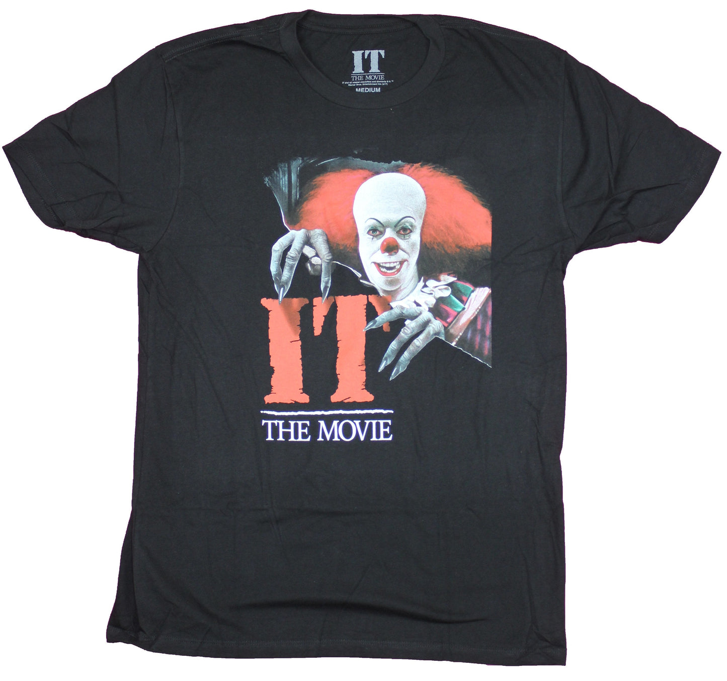 IT The Movie Mens T-Shirt - Pennywise Crawling Over The Movie Logo