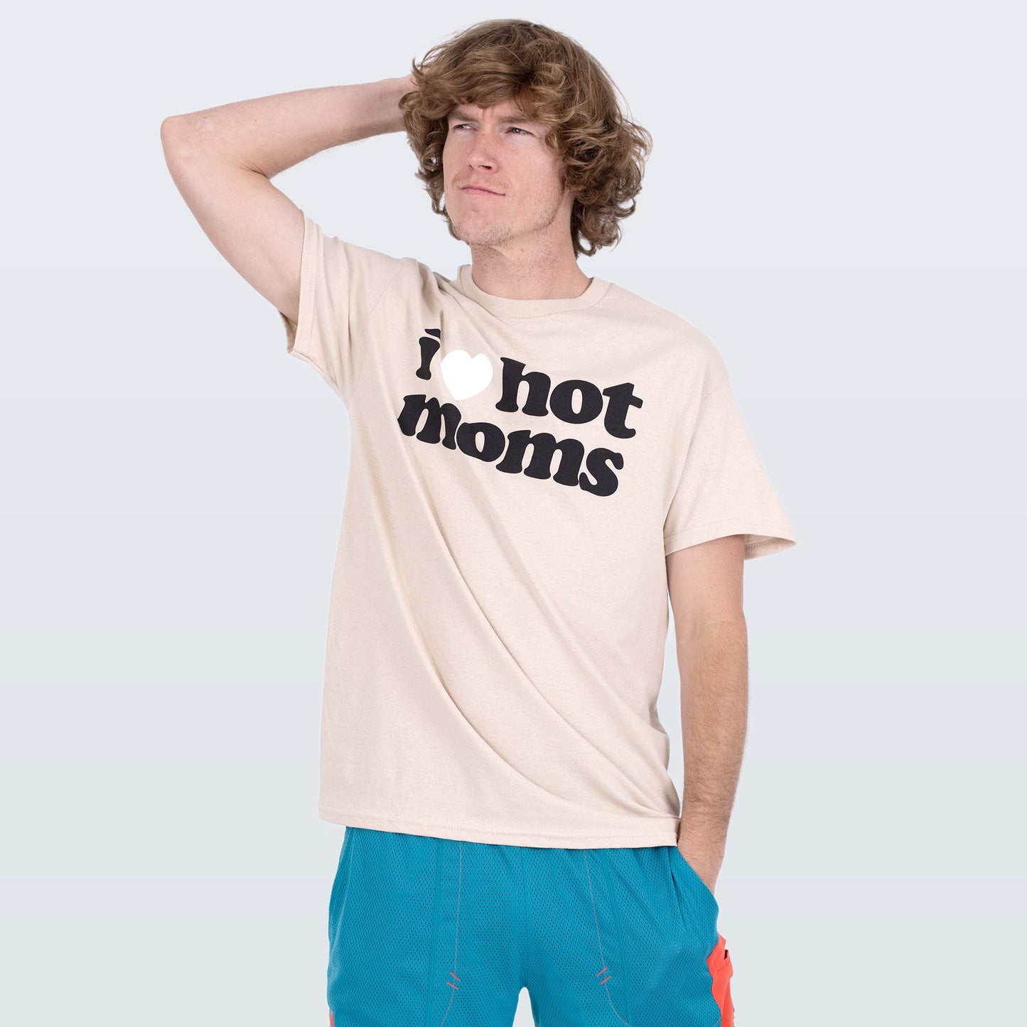 I Heart Hot Moms Army Sand Tee