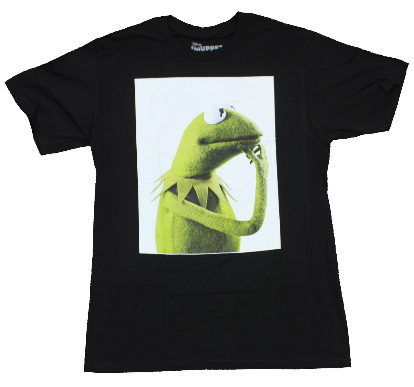 The Muppets Mens T-Shirt - Thinking Kermit Phot Image