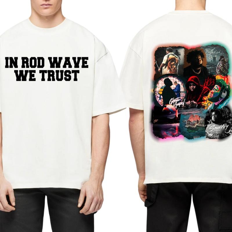 2side In Rod We Trust Shirt, Full-album T-shirt, Sweatshirt, Hoodie,Men's T-shirt-Small Neckline T-Shirt, New Arrival, Loose, American Printing, For Men and Women, Short Sleeve, Casual and Versatile, Made of 100% Cotton, Embroidered Fabric