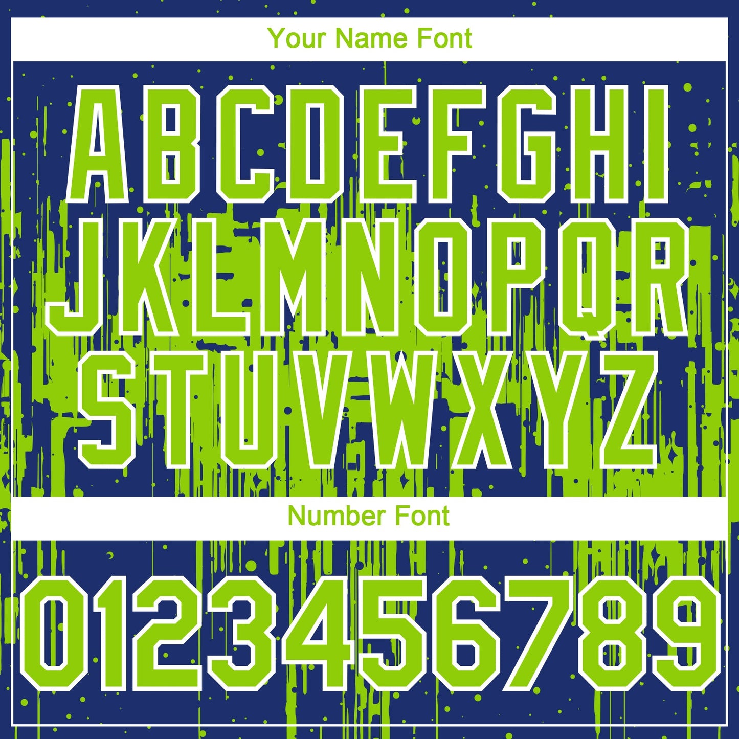 Custom Royal Neon Green-White Dripping Splatter Paint Authentic Baseball Jersey