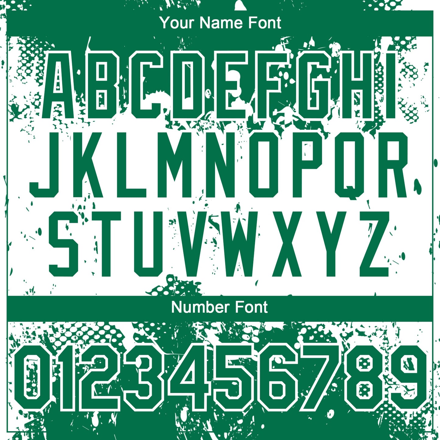 Custom Kelly Green White Abstract Splatter Grunge Paint Authentic Baseball Jersey