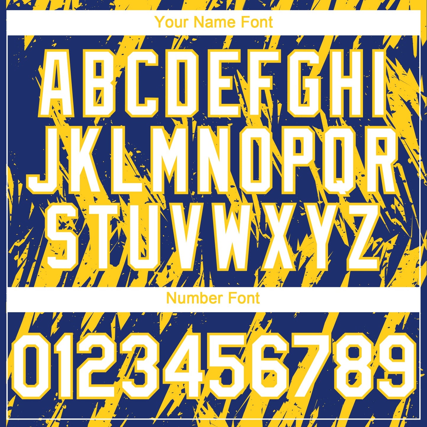 Custom Royal White-Yellow Splatter Torn Sharp Brush Stroke Authentic Baseball Jersey