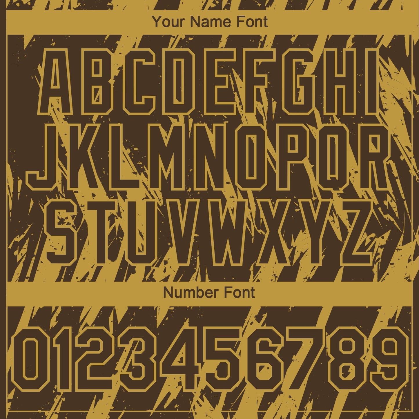 Custom Brown Old Gold Splatter Torn Sharp Brush Stroke Authentic Baseball Jersey
