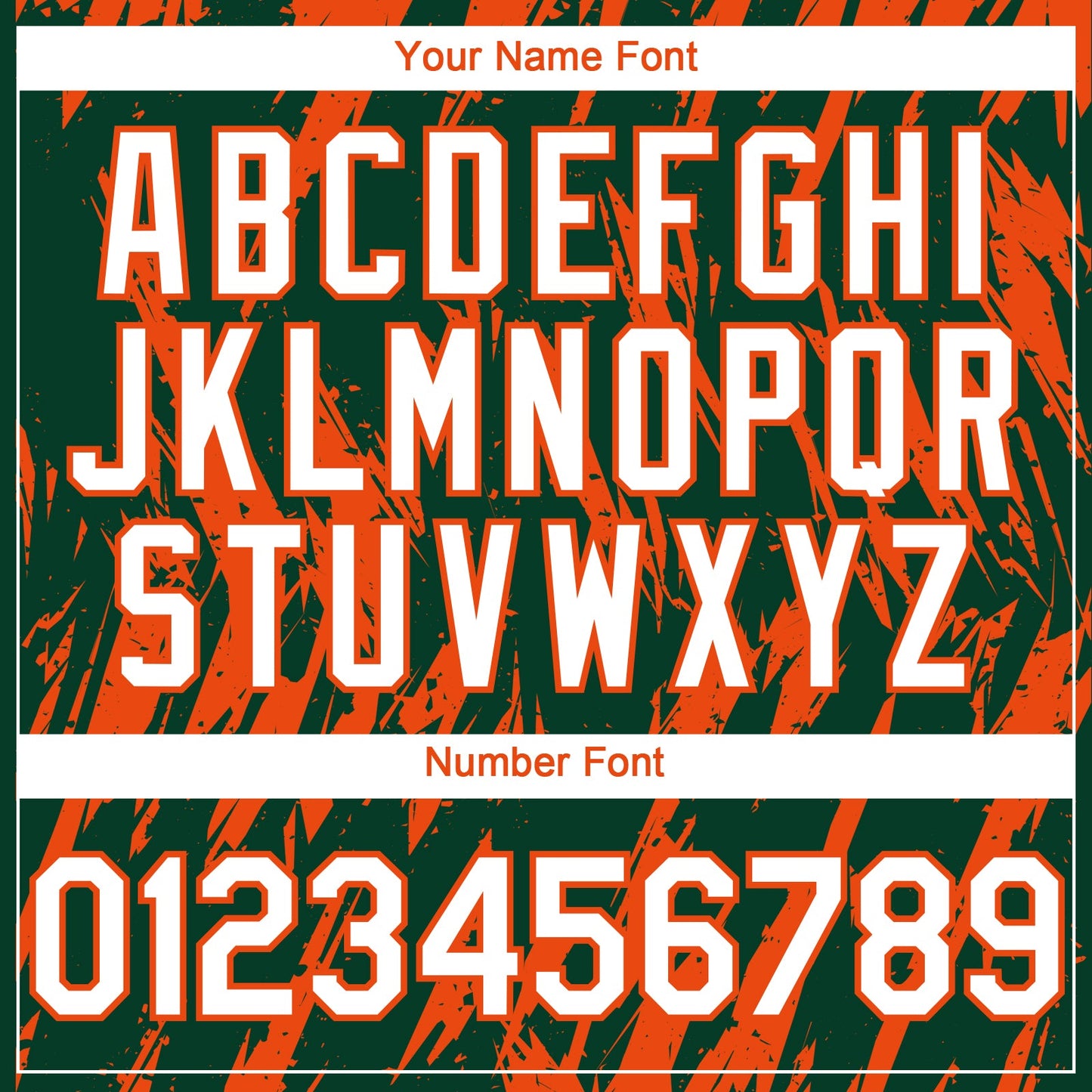 Custom Green White-Orange Splatter Torn Sharp Brush Stroke Authentic Baseball Jersey