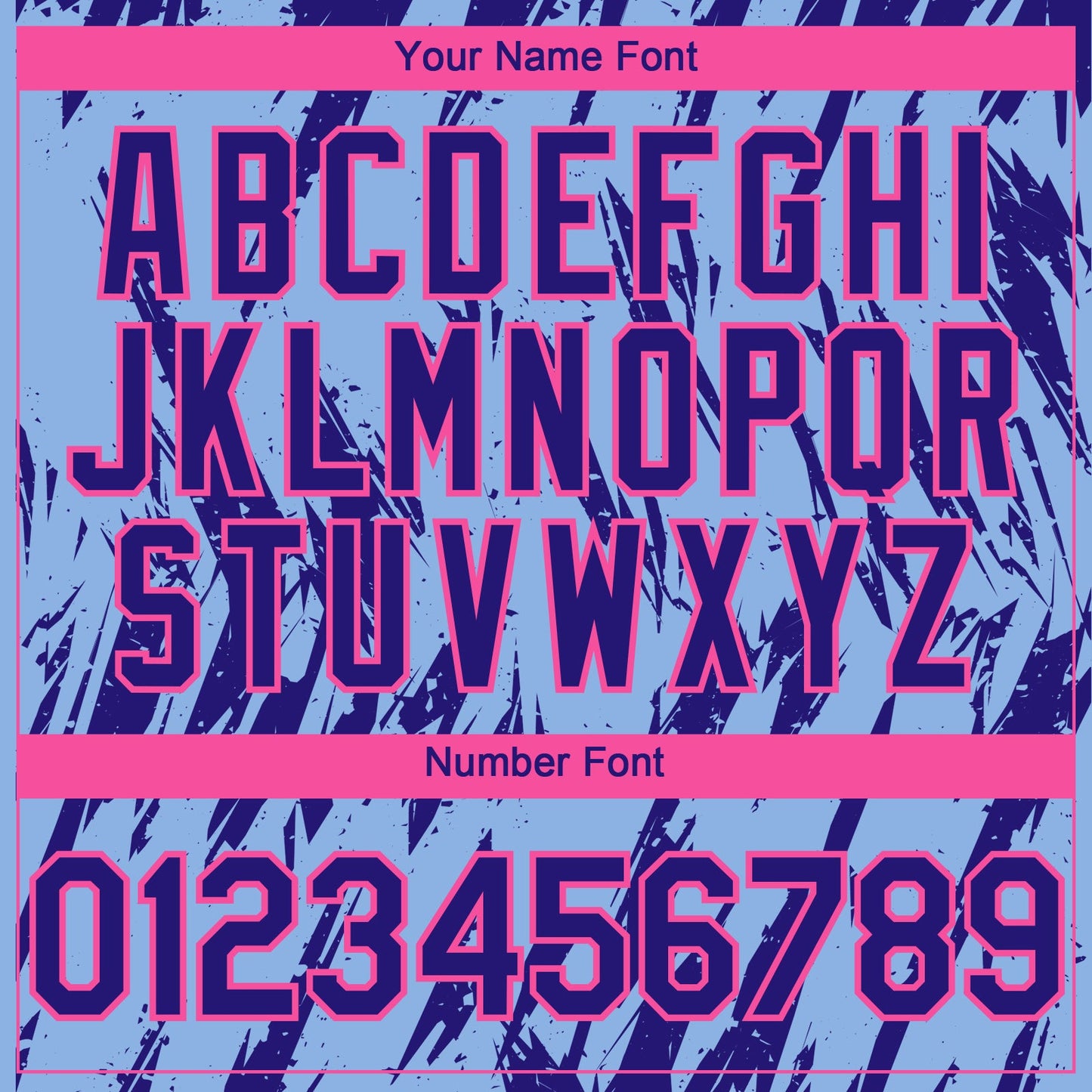 Custom Light Blue Dark Purple-Pink Splatter Torn Sharp Brush Stroke Authentic Baseball Jersey