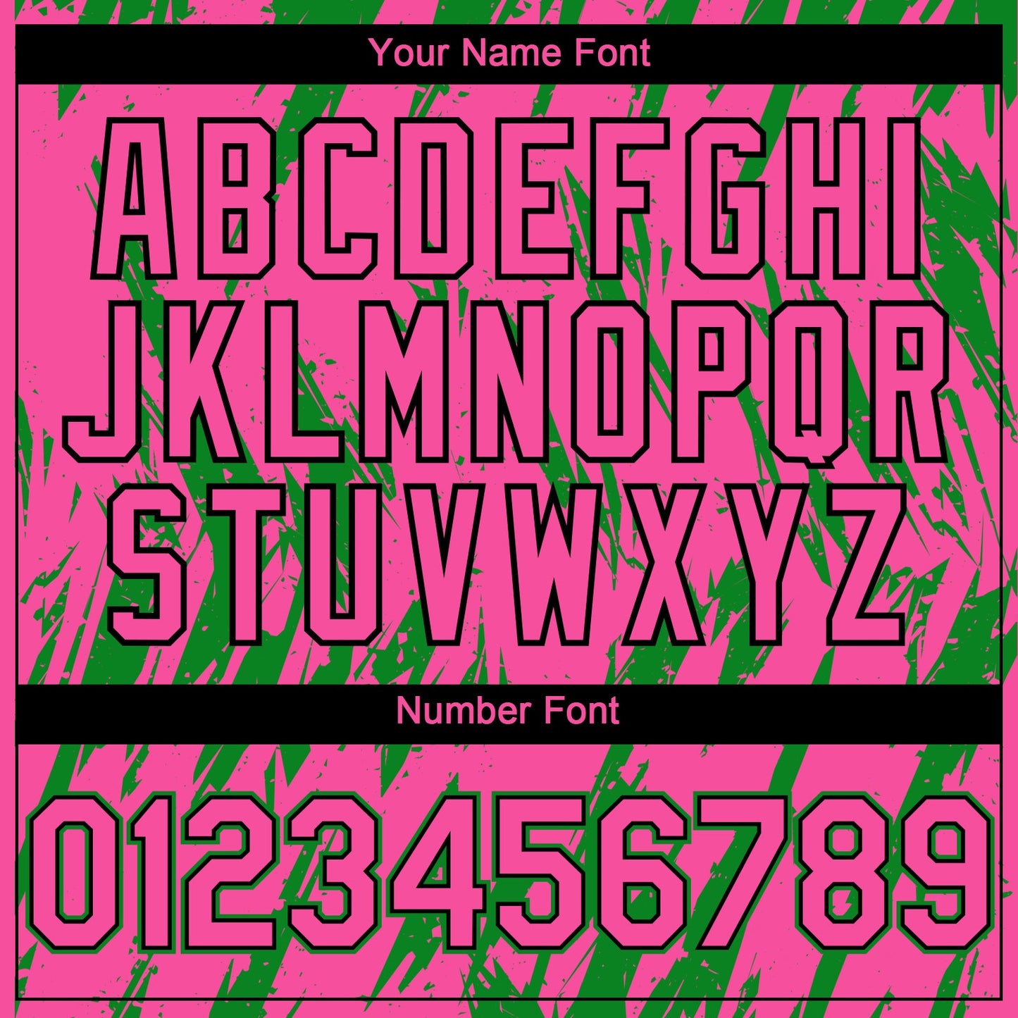 Custom Pink Black-Grass Green Splatter Torn Sharp Brush Stroke Authentic Baseball Jersey