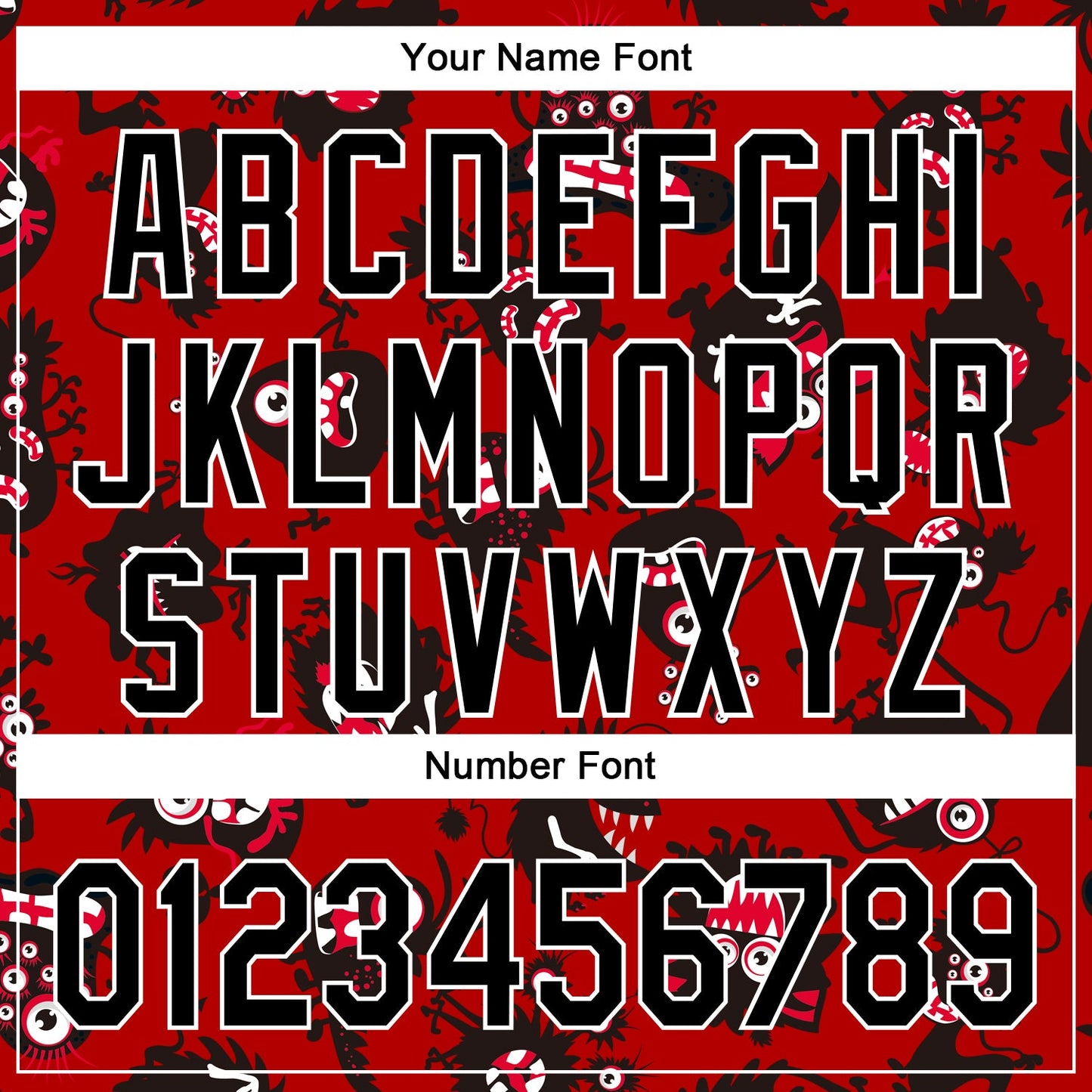 Custom Red Black-White 3D Pattern Halloween Authentic Baseball Jersey