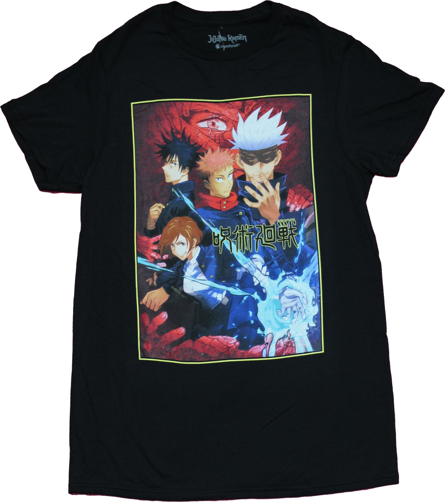 Jujutsu Kaisen Mens T-Shirt - 4 Charcter Poster Collage Image