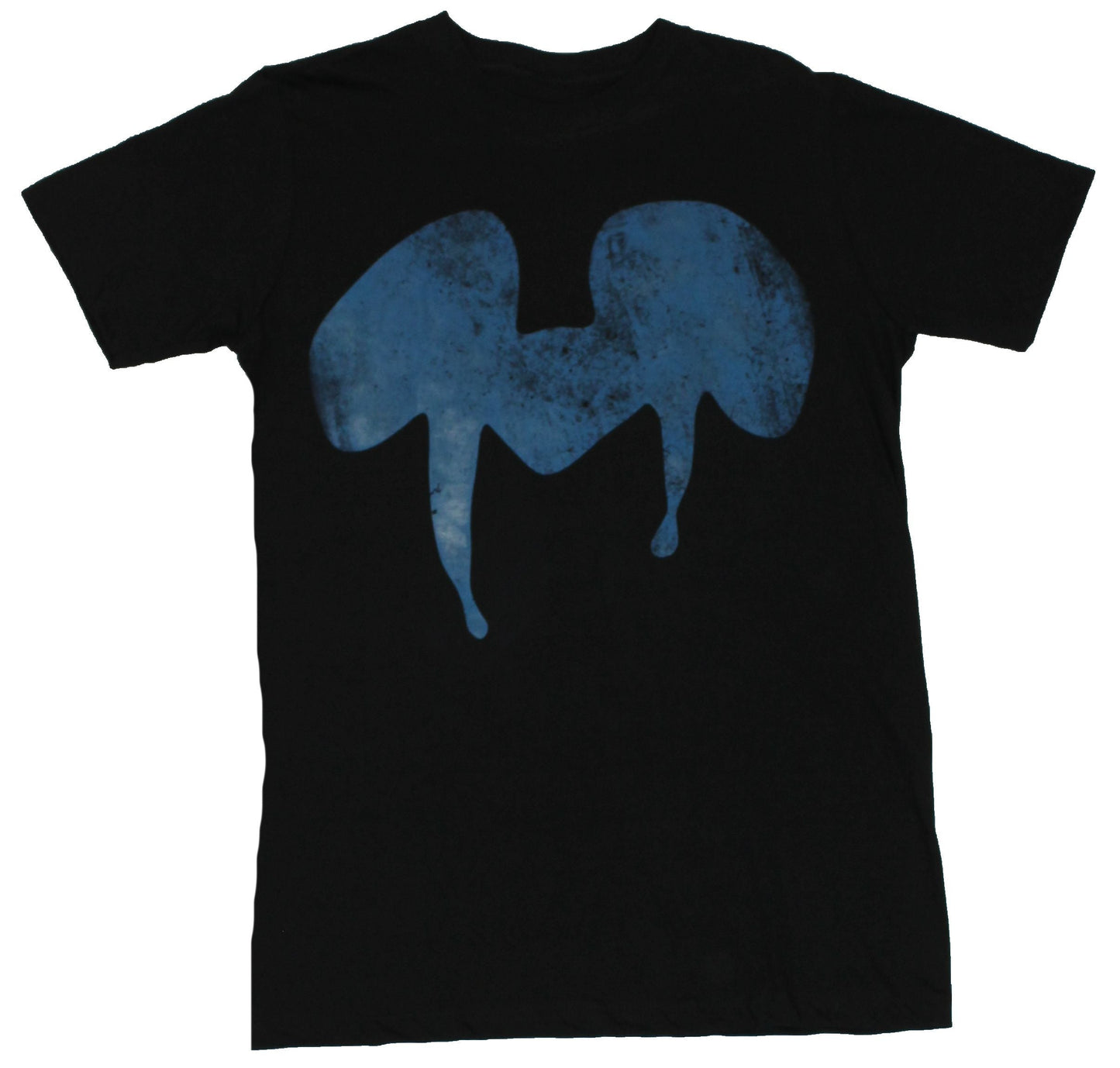 Epic Mickey Mens T-Shirt - Blue Distressed Dripping Ears Logo Image