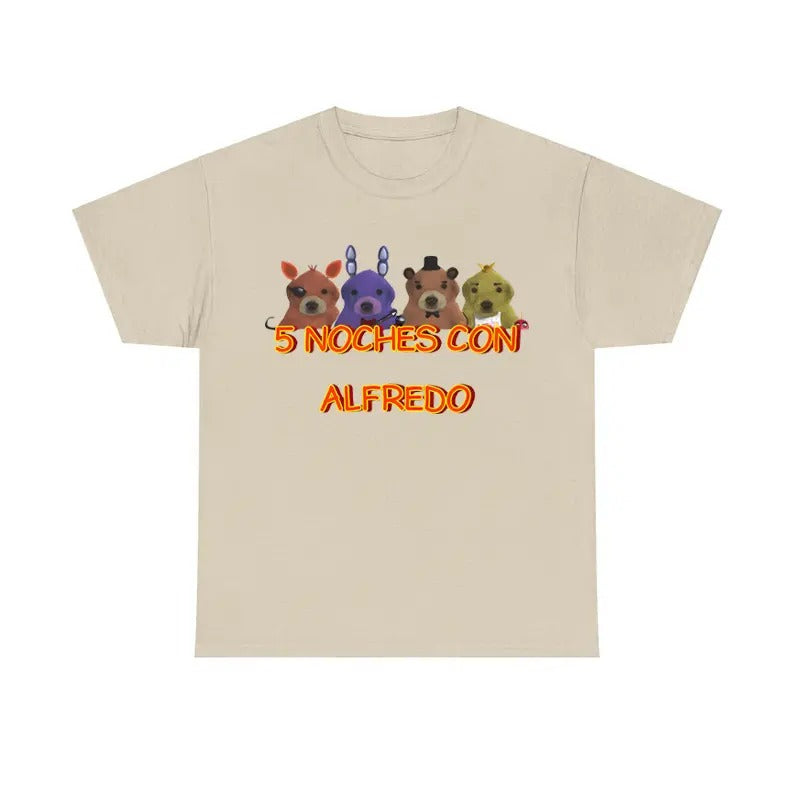 5 Noches Con Alfredo Inspired T-Shirt Unisex Graphic Tee Menswear Top Fan Gift Medium Sport