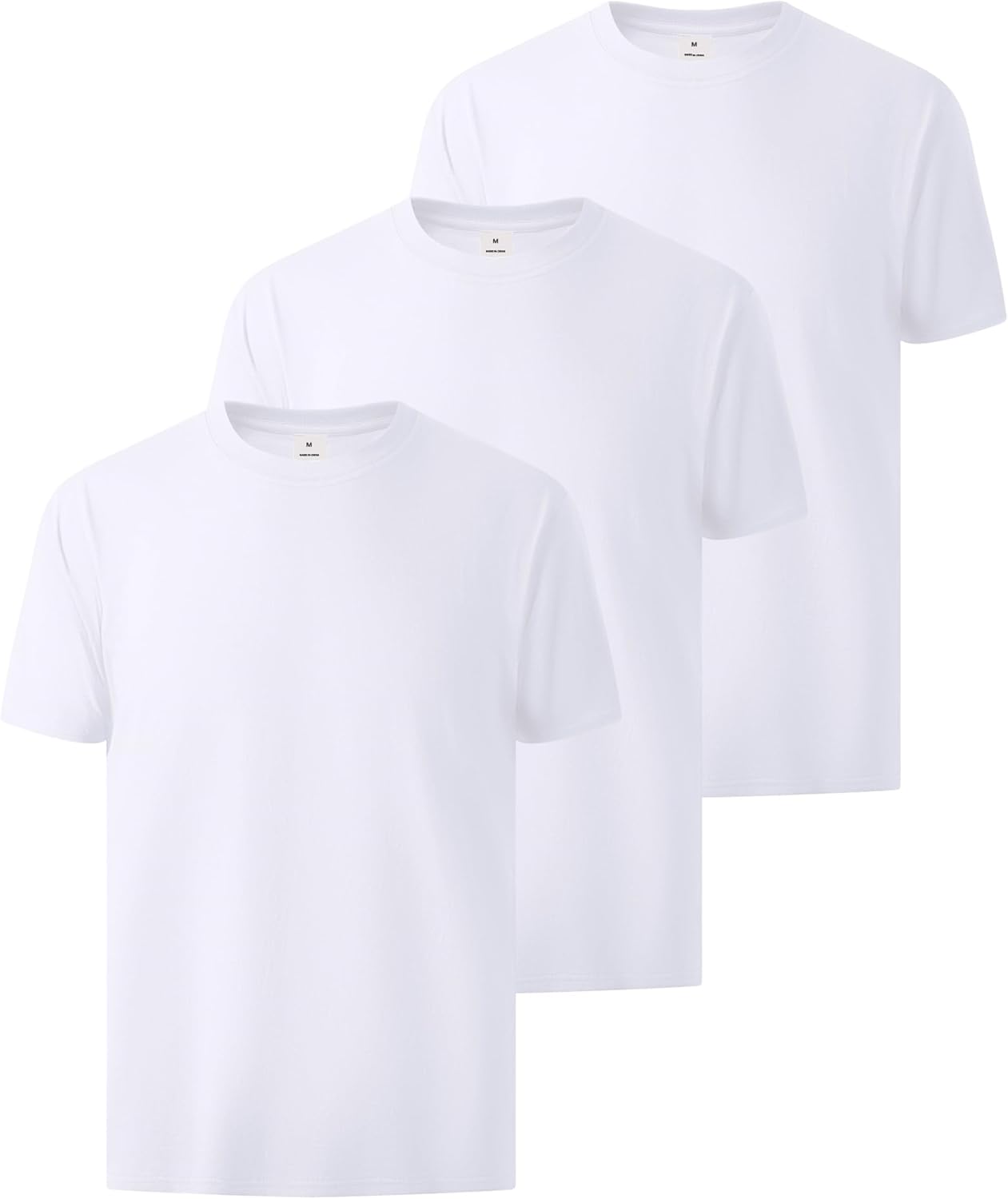 3 Pack Men's T-Shirts Cotton Crew Neck Basic Tee Short Sleeve Soft Casual Shirts Summer Tops