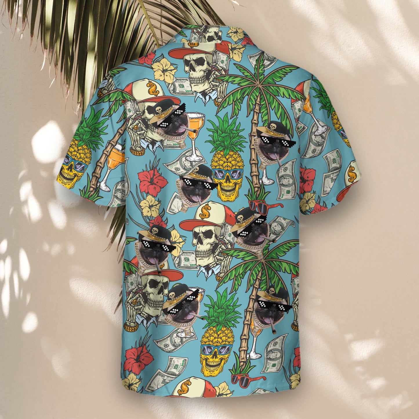 Rich Skull Paradise | Aloha Custom Hawaiian Shirts with Faces or Logos