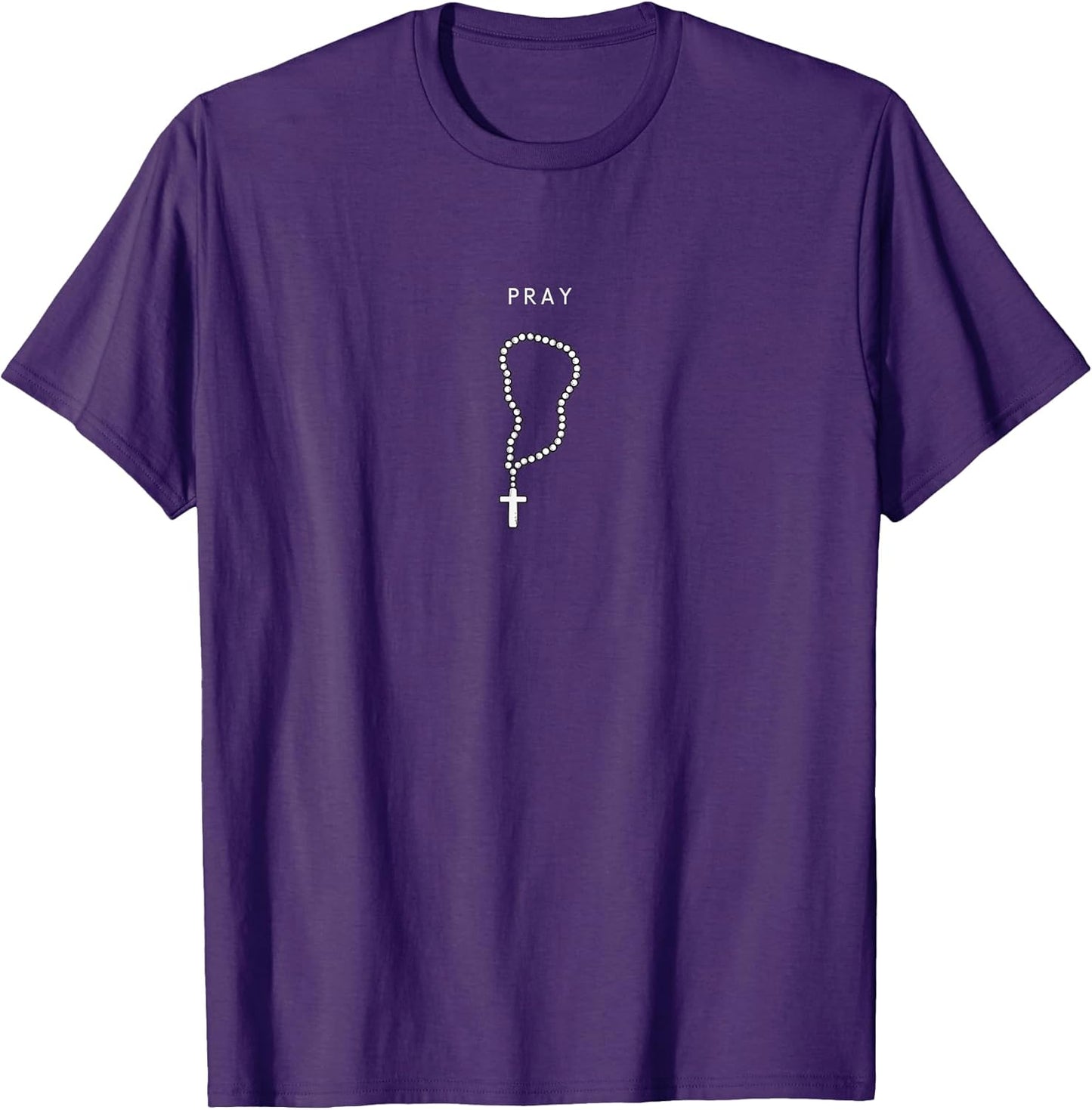 Pray Rosary - Minimalist Christian Religious Prayer Chain T-Shirt