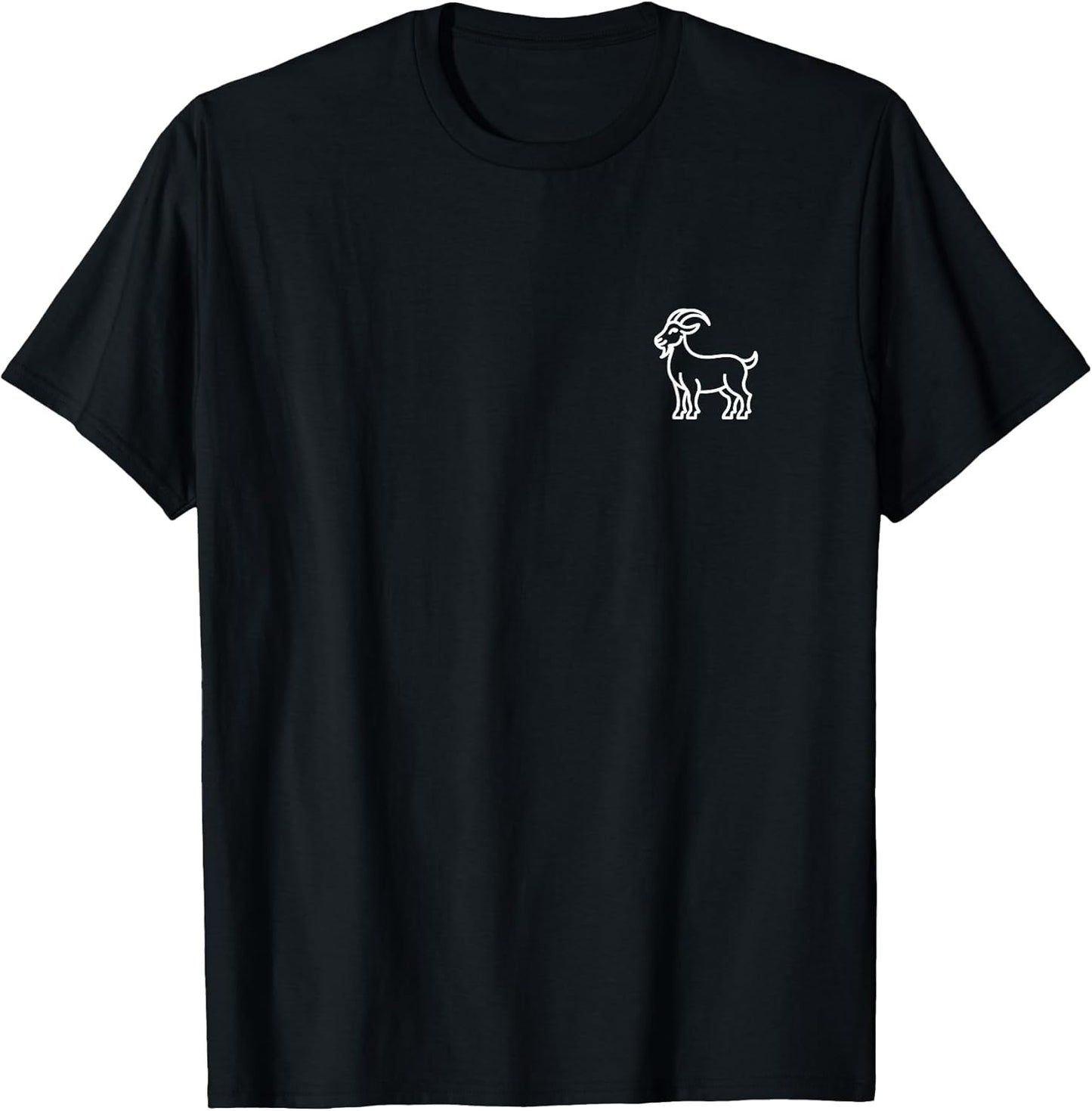Goat Minimalist Badge Patch Line Art Animal T-Shirt