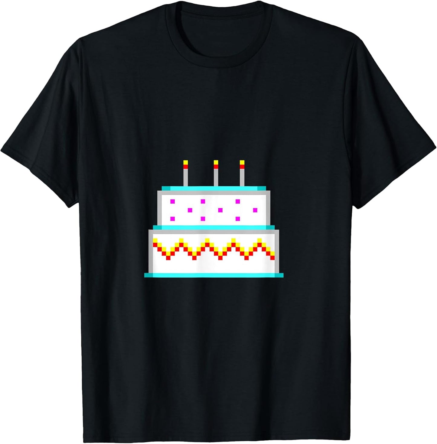 Birthday Cake Pixel Art T-Shirt