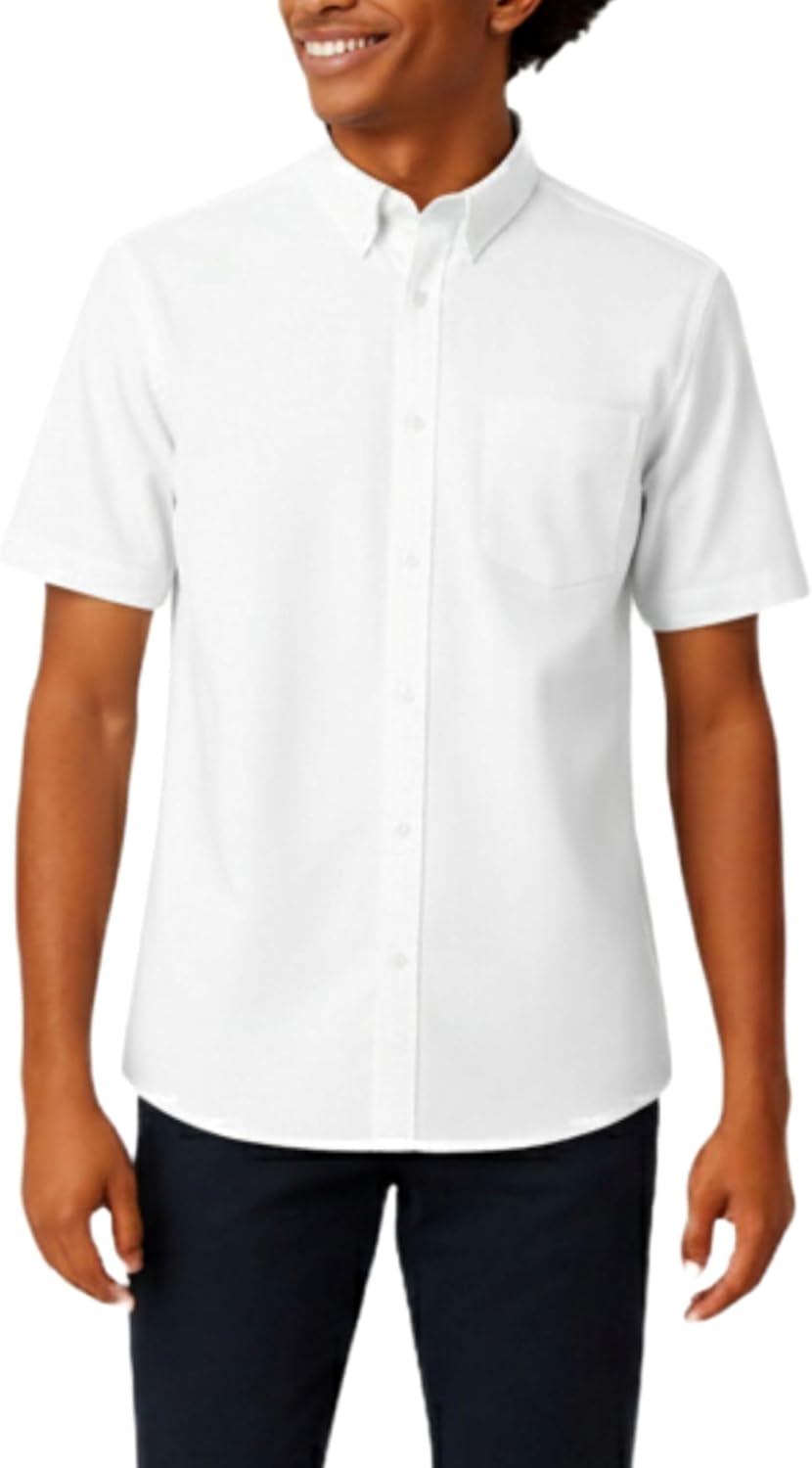Men's Short Sleeve Poplin Dress Shirt